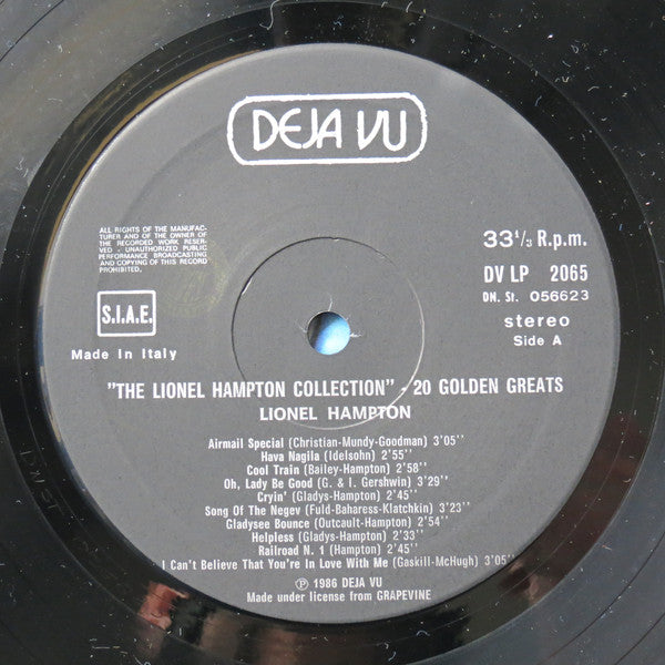 Lionel Hampton : The Lionel Hampton Collection - 20 Golden Greats (LP, Comp)