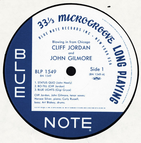 Clifford Jordan, John Gilmore : Blowing In From Chicago (LP, Album, Mono, Ltd, RE)