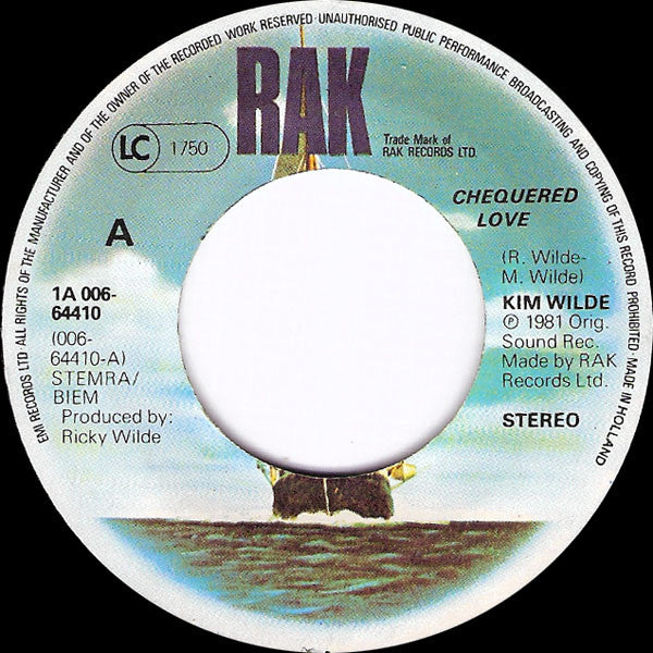 Kim Wilde : Chequered Love (7", Single)
