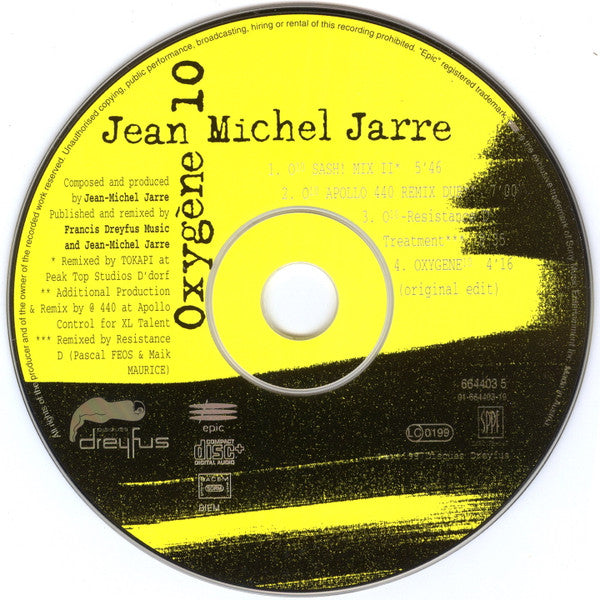 Jean-Michel Jarre : Oxygène 10 (CD, Maxi, Enh)