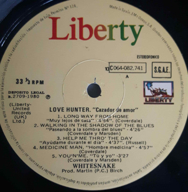 Whitesnake : Lovehunter = Cazador De Amor (LP, Album)