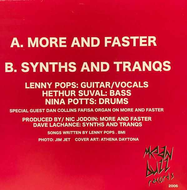 The Red Hearts : More And Faster (7", Single)