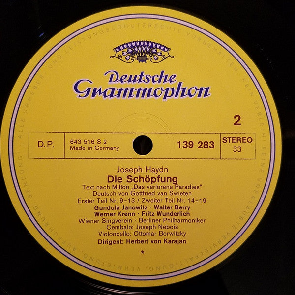Joseph Haydn - Wiener Singverein, Berliner Philharmoniker, Herbert von Karajan : Die Schöpfung · The Creation · La Création (2xLP, RE + Box)
