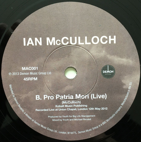 Ian McCulloch : The Killing Moon (Live) / Pro Patria Mori (Live) (7", RSD, Ltd, Num)