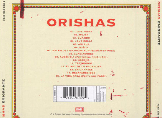 Orishas : Emigrante (CD, Album)