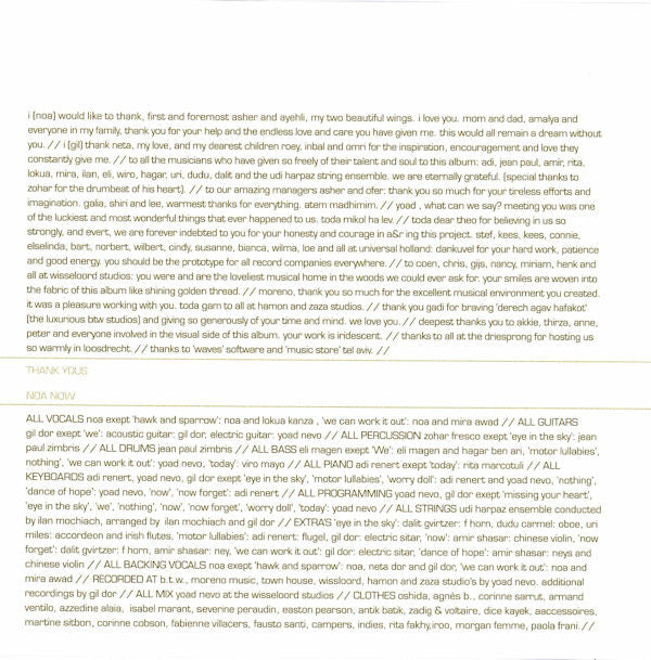 Noa : Now (CD, Album, Enh)