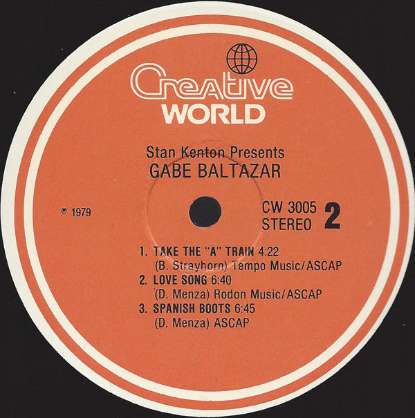 Gabe Baltazar : Stan Kenton Presents Gabe Baltazar (LP)