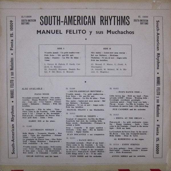Manuel Felito Y Sus Muchachos : South-American Rhythms (10")