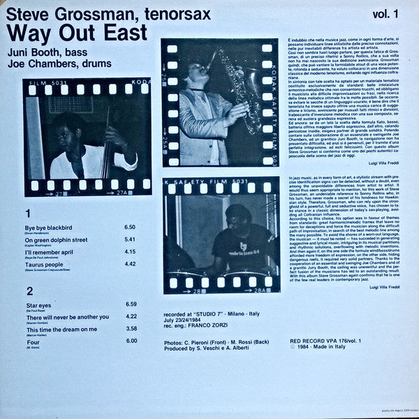 Steve Grossman : Way Out East - Vol. 1 (LP, Album)