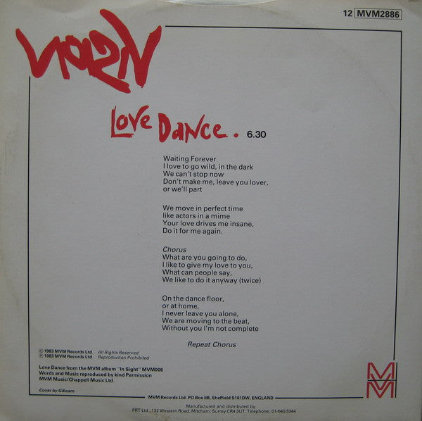 Vision (13) : Love Dance (Club Mix) (12")