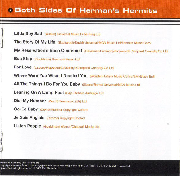 Herman's Hermits : Herman's Hermits / Both Sides Of Herman's Hermits (CD, Comp, Mono, RM)