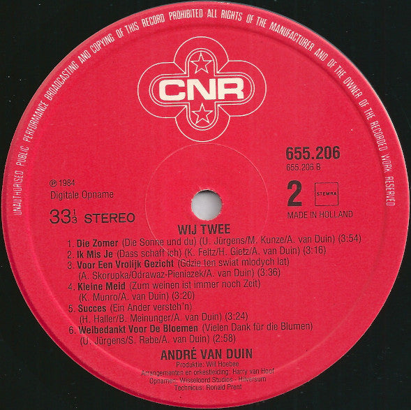 André van Duin : Wij Twee (LP, Album)