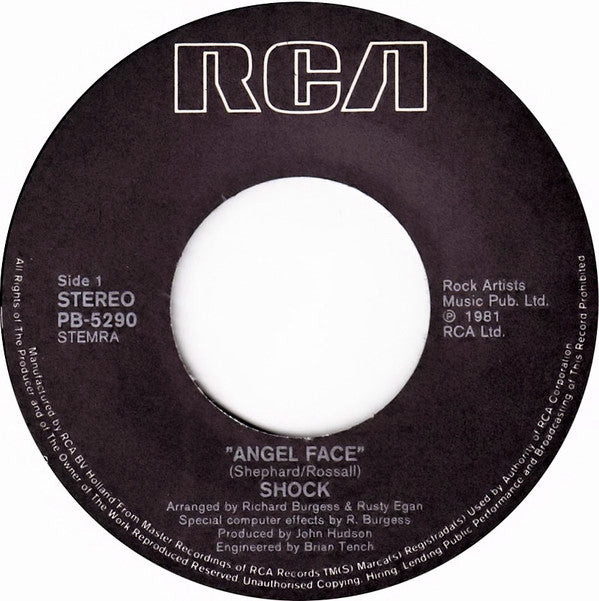 Shock (2) : Angel Face / R.E.R.B. (7")