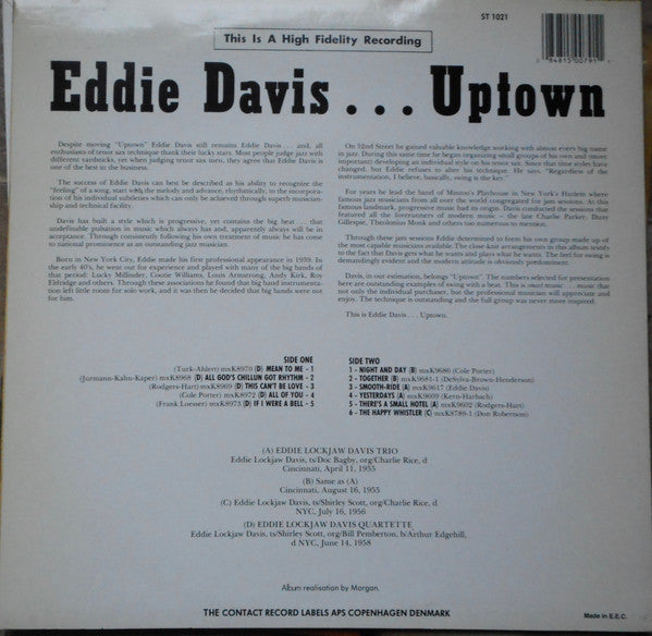 Eddie Davis* : Uptown (LP, Album, RE)