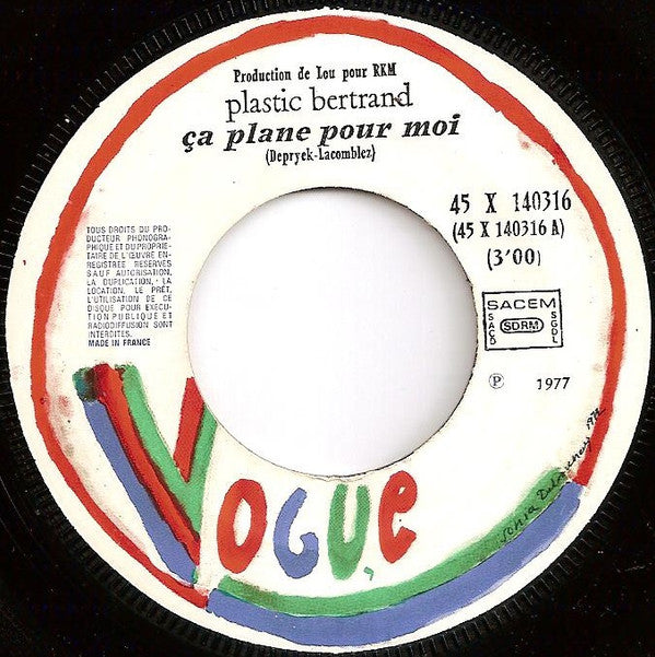 Plastic Bertrand : Ça Plane Pour Moi / Pogo Pogo (7", Single)