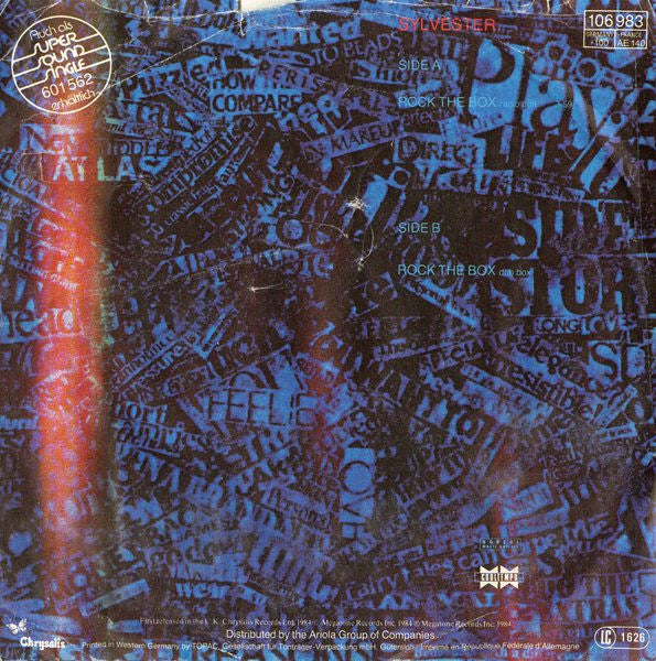 Sylvester : Rock The Box (7", Single)