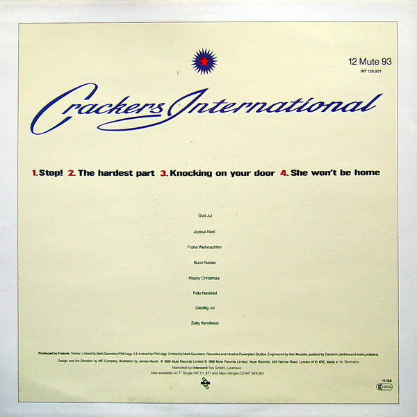 Erasure : Crackers International (12", Maxi)