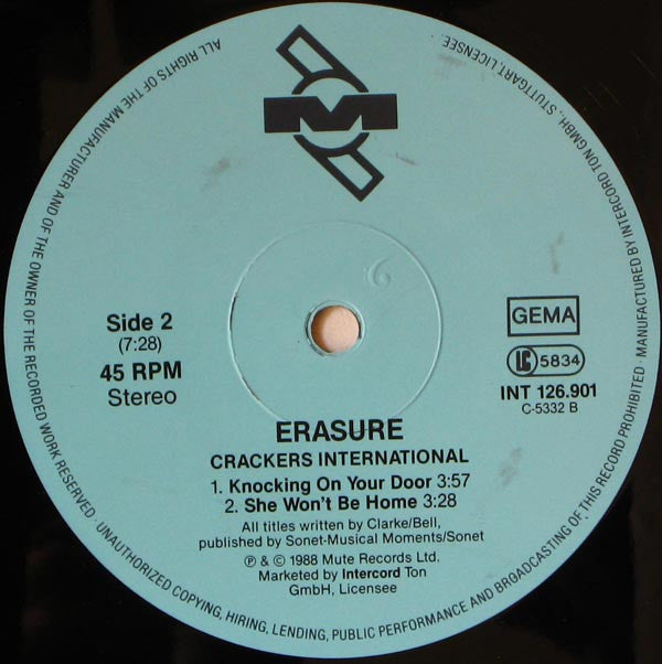 Erasure : Crackers International (12", Maxi)