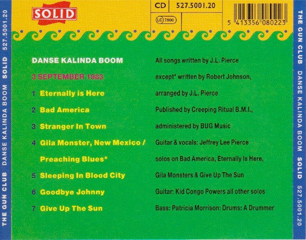 The Gun Club : Danse Kalinda Boom - Live In Pandora's Box (CD, Album, RE)