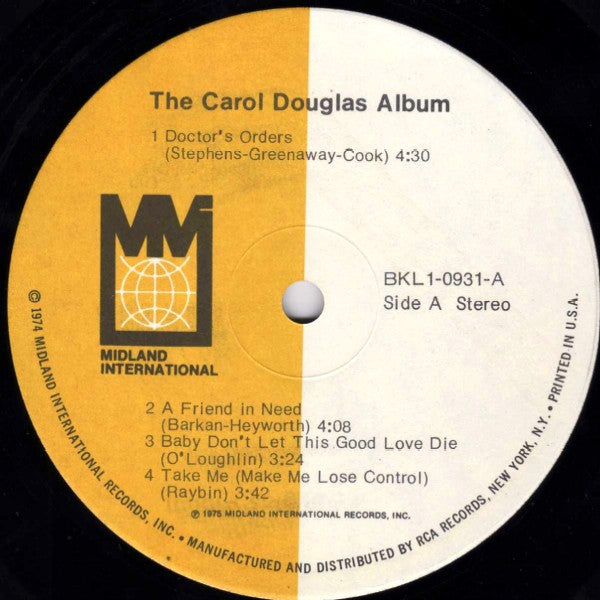 Carol Douglas : The Carol Douglas Album (LP, Album)