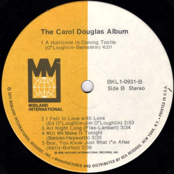 Carol Douglas : The Carol Douglas Album (LP, Album)