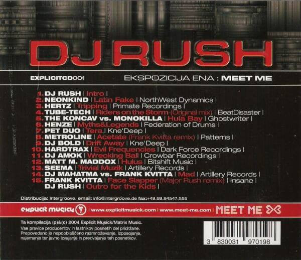 DJ Rush : Ekspozicija Ena : Meet Me (CD, Comp, Mixed)