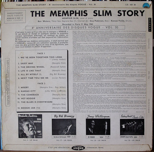 Memphis Slim : The Memphis Slim Story (LP, Album, Mono)