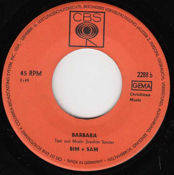 Bim & Sam : If I Found You (7", Single)