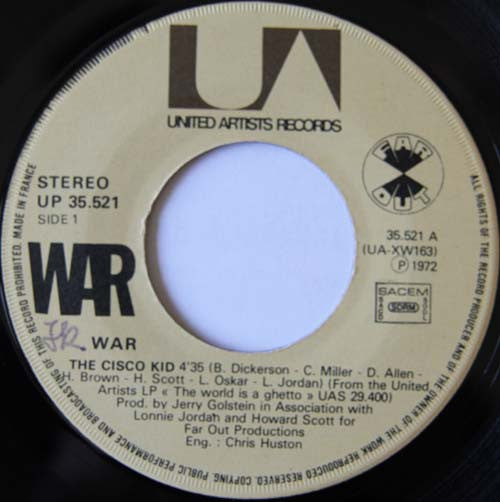 War : The Cisco Kid / Beetles In The Bog (7", Single)