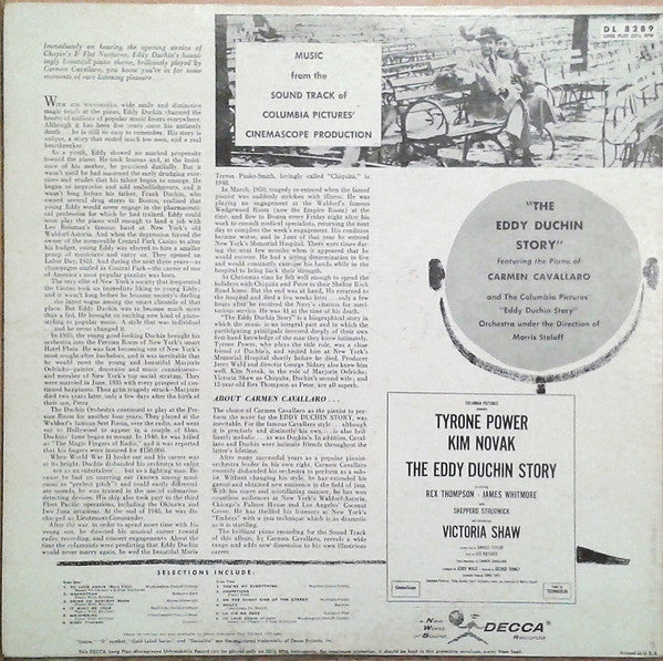 Carmen Cavallaro : The Eddy Duchin Story (LP, Album, Mono)