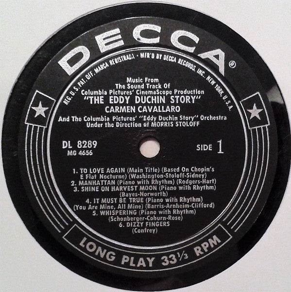 Carmen Cavallaro : The Eddy Duchin Story (LP, Album, Mono)