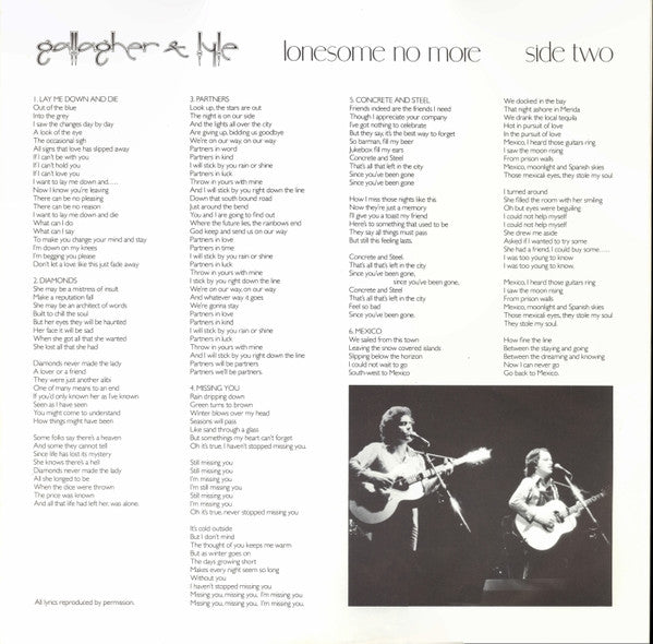 Gallagher & Lyle : Lonesome No More (LP, Album)