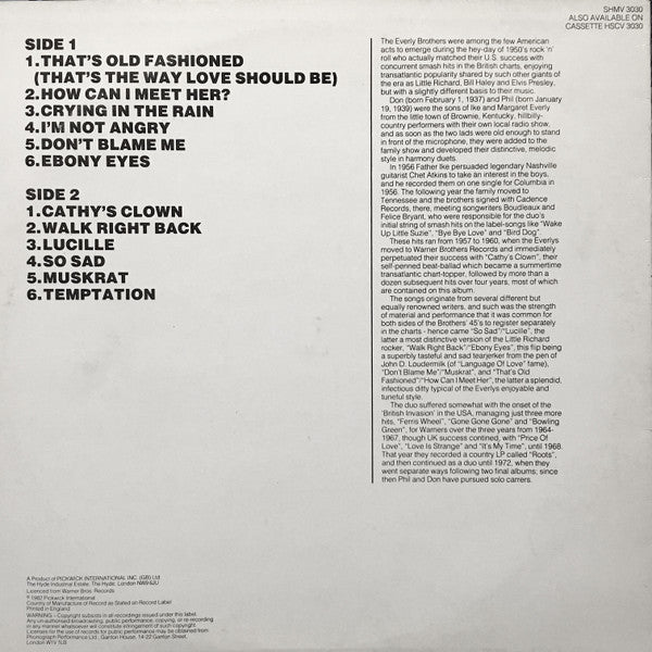 Everly Brothers : Cathy's Clown (LP, Comp, RE)
