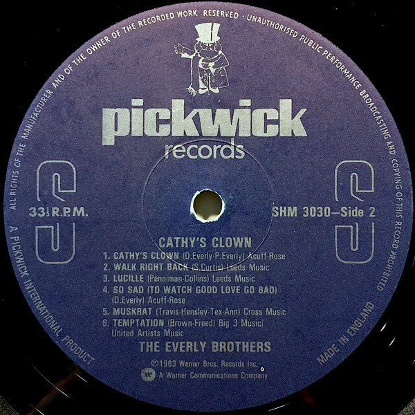 Everly Brothers : Cathy's Clown (LP, Comp, RE)
