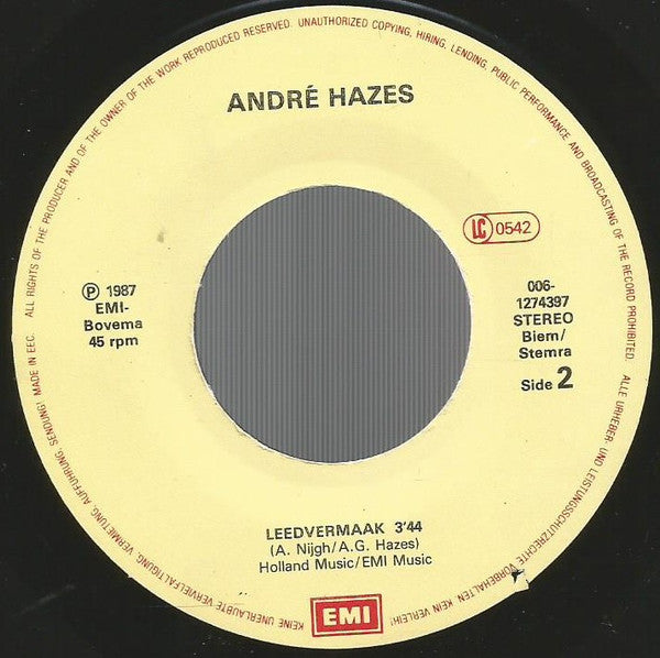 André Hazes : De Glimlach Van Een Kind (7", Single)