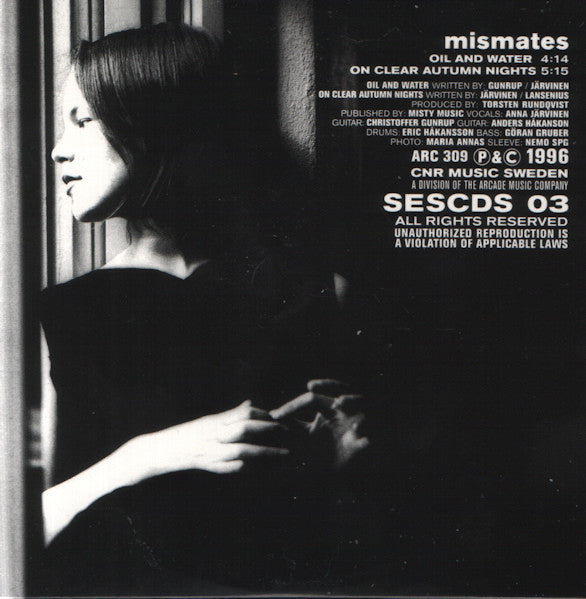 Mismates : Oil And Water (CD, Single)
