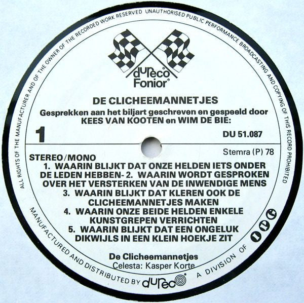 De Clicheemannetjes : De Clicheemannetjes (LP, Album, RE)