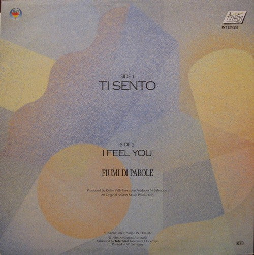 Matia Bazar : Ti Sento (12", Maxi)