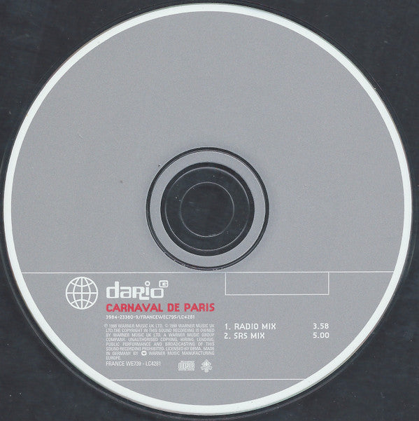Dario G : Carnaval De Paris (CD, Single)