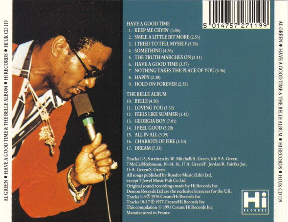 Al Green : Have A Good Time / The Belle Album (CD, Comp)