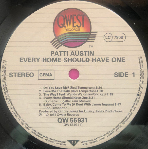 Patti Austin : Every Home Should Have One (LP, Album)