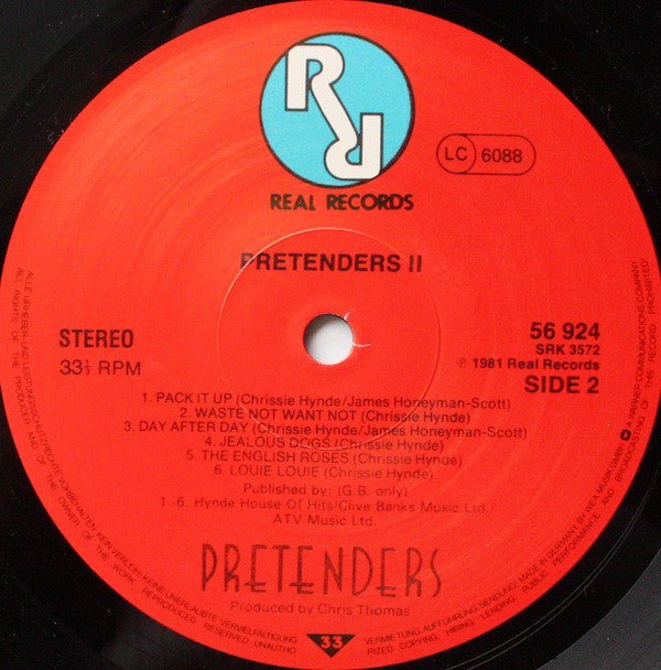 The Pretenders : Pretenders II (LP, Album, RE)