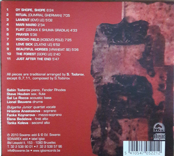 Sabin Todorov, Steve Houben, Sal La Rocca, Lionel Beuvens & The Bulgarka Jr Quartette : Inside Story 2 (CD, Album)