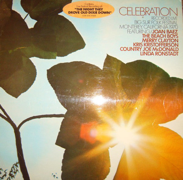 Various : Celebration-Recorded Live, Big Sur Folk Festival 1970 (LP)