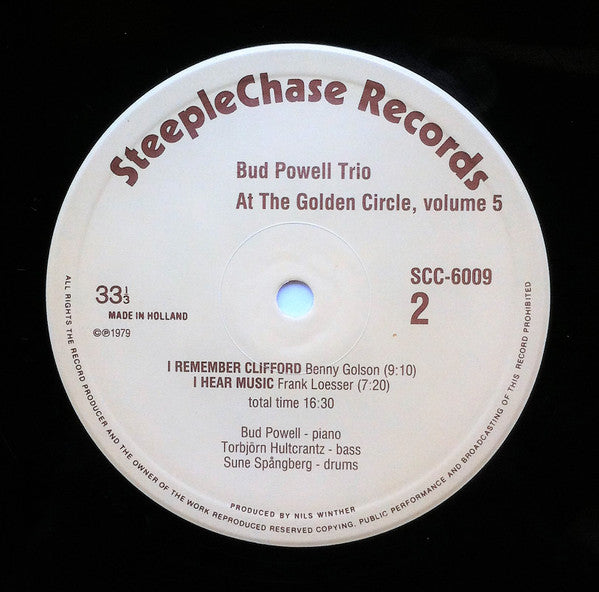 Bud Powell Trio* : At The Golden Circle Volume 3 (LP, Album)