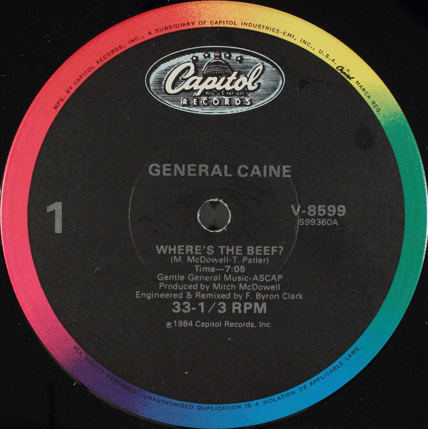 General Caine : Where's The Beef? (12")