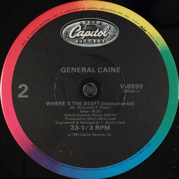 General Caine : Where's The Beef? (12")