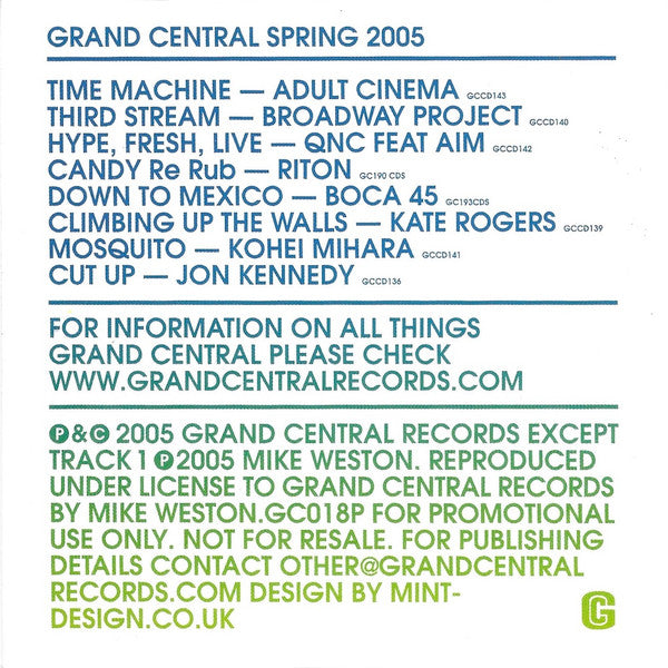 Various : Grand Central Spring 2005 (CD, Promo, Smplr)