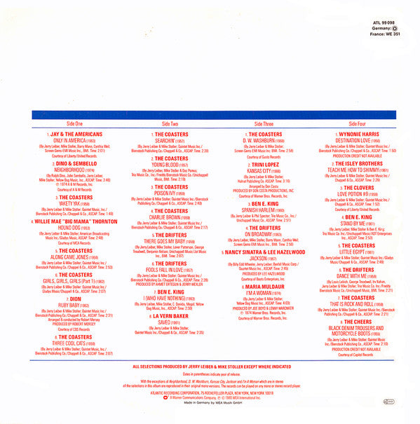 Leiber & Stoller : Only In America (2xLP, Comp, Mono, Gat)