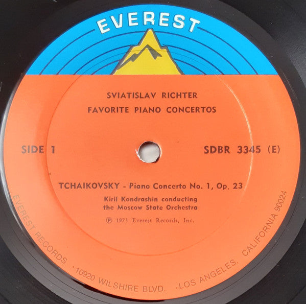 Sviatoslav Richter : Favorite Piano Concertos (LP)